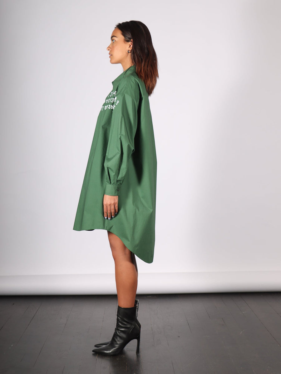 Shirt Dress in Green by MM6 Maison Margiela