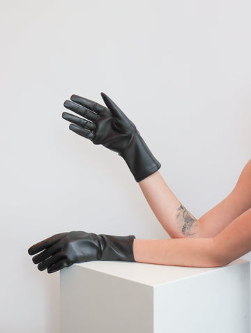 Short Skin Gloves in Black by Issey Miyake-Issey Miyake-Idlewild