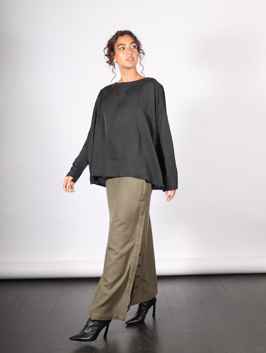 Silk T Shirt in Slate by Album Di Famiglia