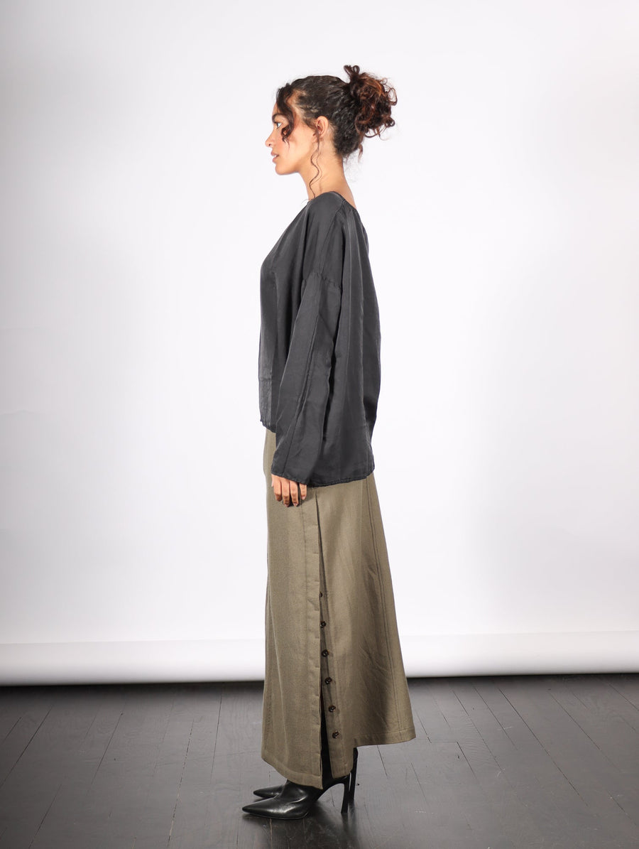 Silk T Shirt in Slate by Album Di Famiglia