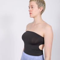 Skin Tube Top in Black by Issey Miyake