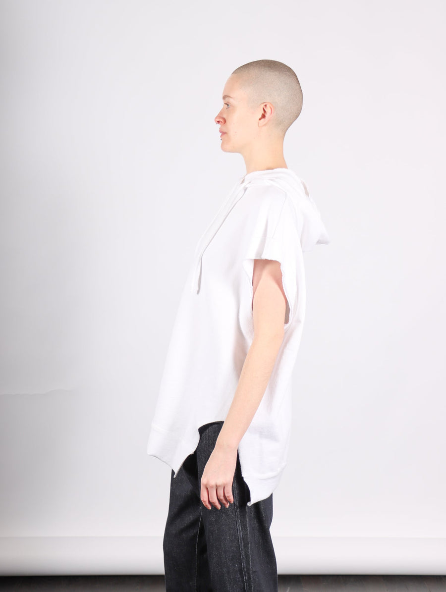 Sleeveless Hoodie in White by Planet-Idlewild