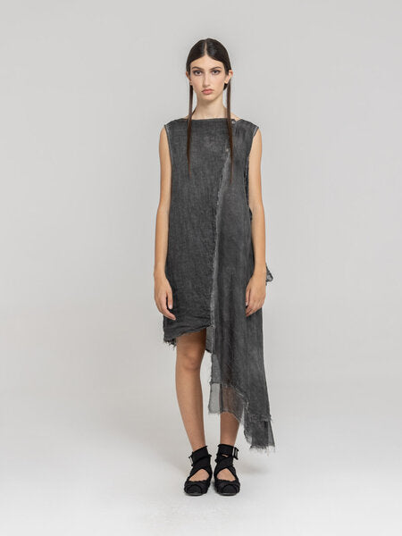 Sleeveless Midi Dress in Anthracite by Sanctamuerte-Dresses-SANCTAMUERTE-Idlewild