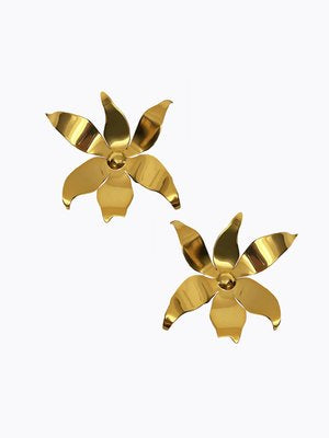 Small Estelle Flower Earrings in Gold by Eyland-Jewelry-Eyland-Idlewild