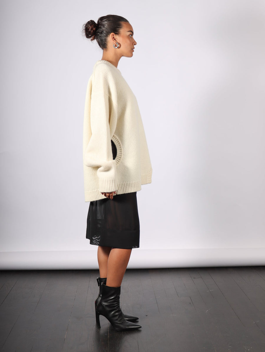 Soft Lambswool Sweater in Ivory by Tibi