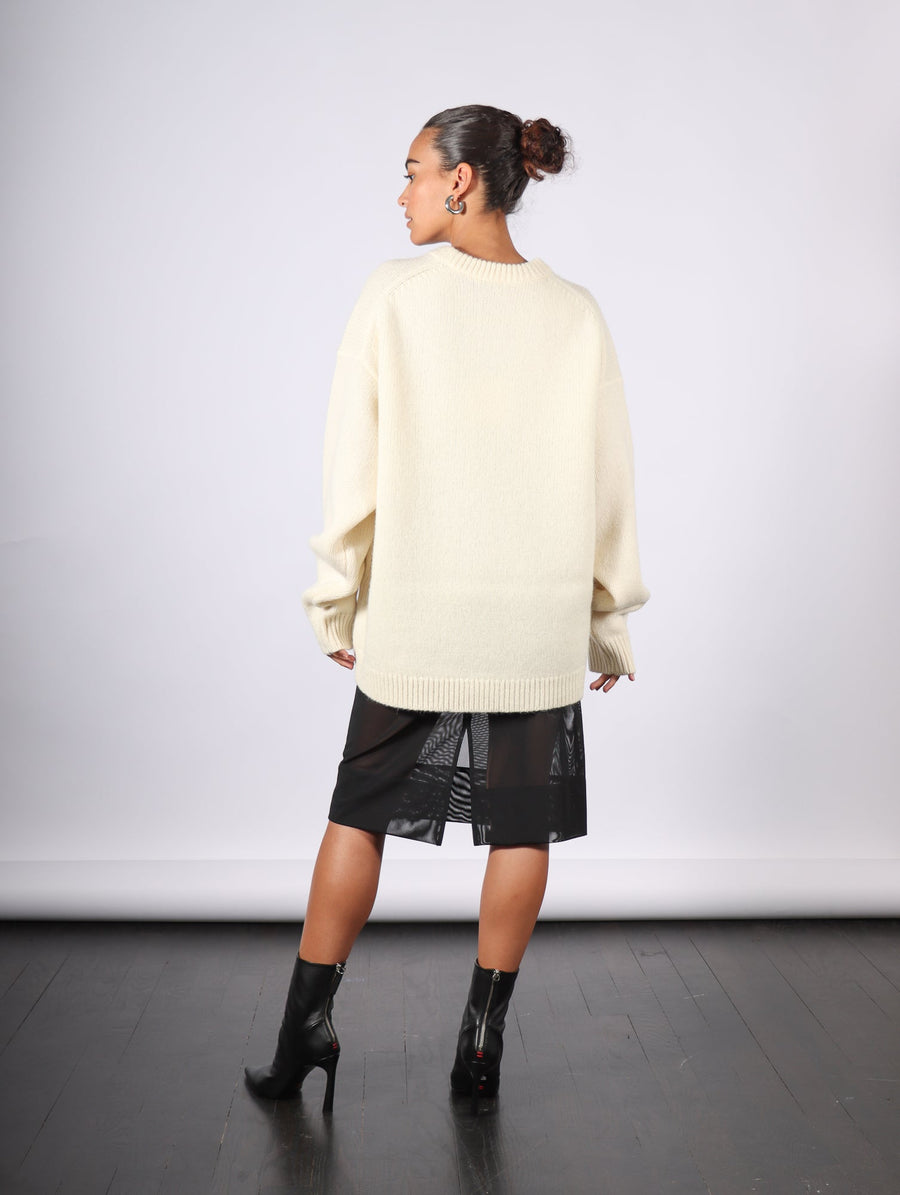 Soft Lambswool Sweater in Ivory by Tibi