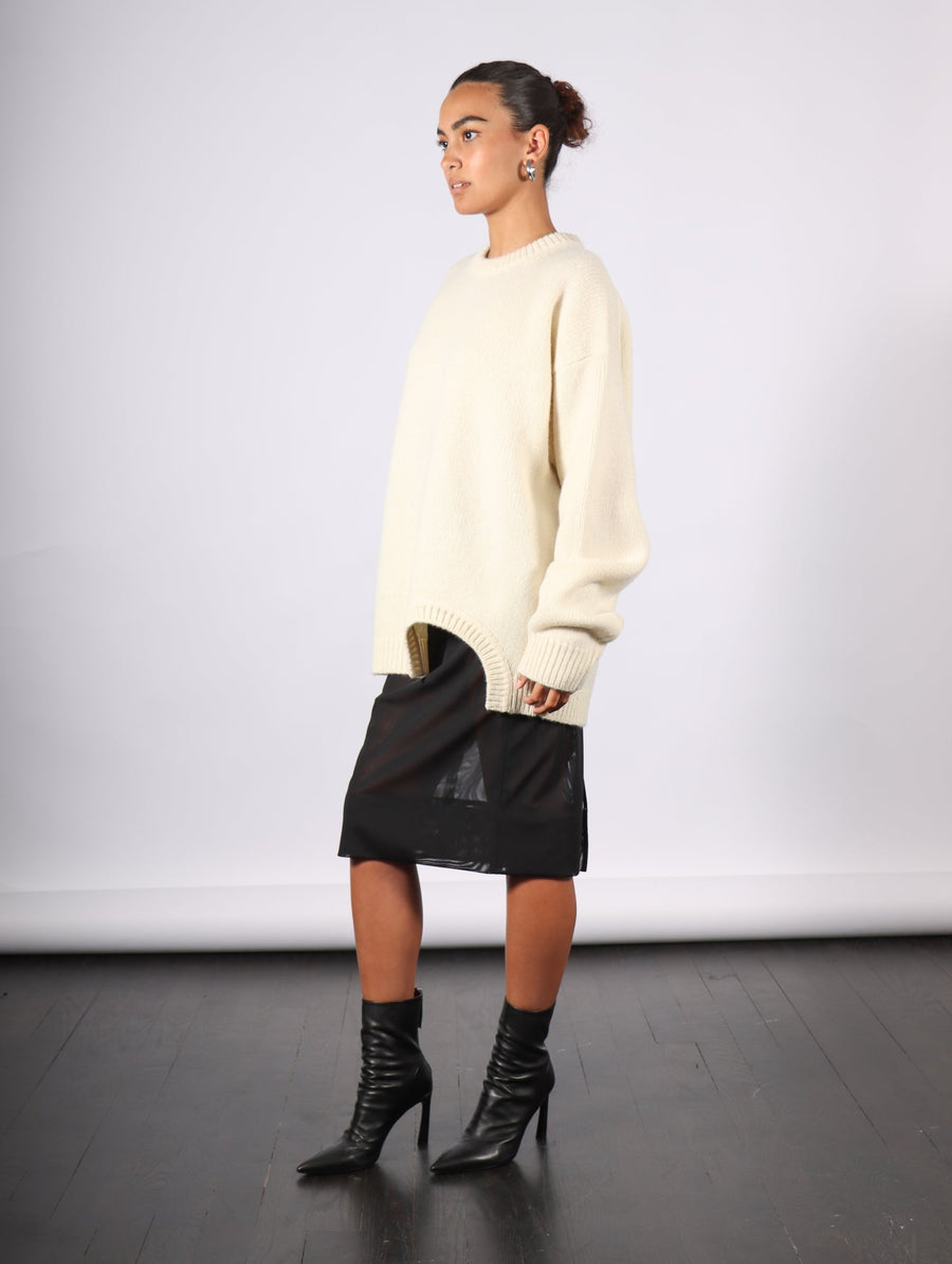 Soft Lambswool Sweater in Ivory by Tibi