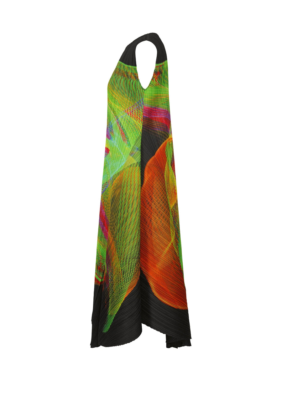 Spectrum Dress in Bright Green by Pleats Please Issey Miyake-Pleats Please Issey Miyake-Idlewild