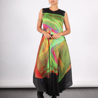 Spectrum Dress in Bright Green by Pleats Please Issey Miyake