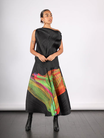 Spectrum Skirt in Bright Green by Pleats Please Issey Miyake-Pleats Please Issey Miyake-Idlewild