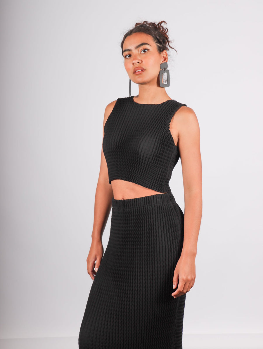 Spongy Crop in Black by Issey Miyake-Idlewild