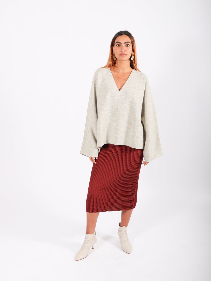 Spongy Skirt in Brown by Issey Miyake-Idlewild