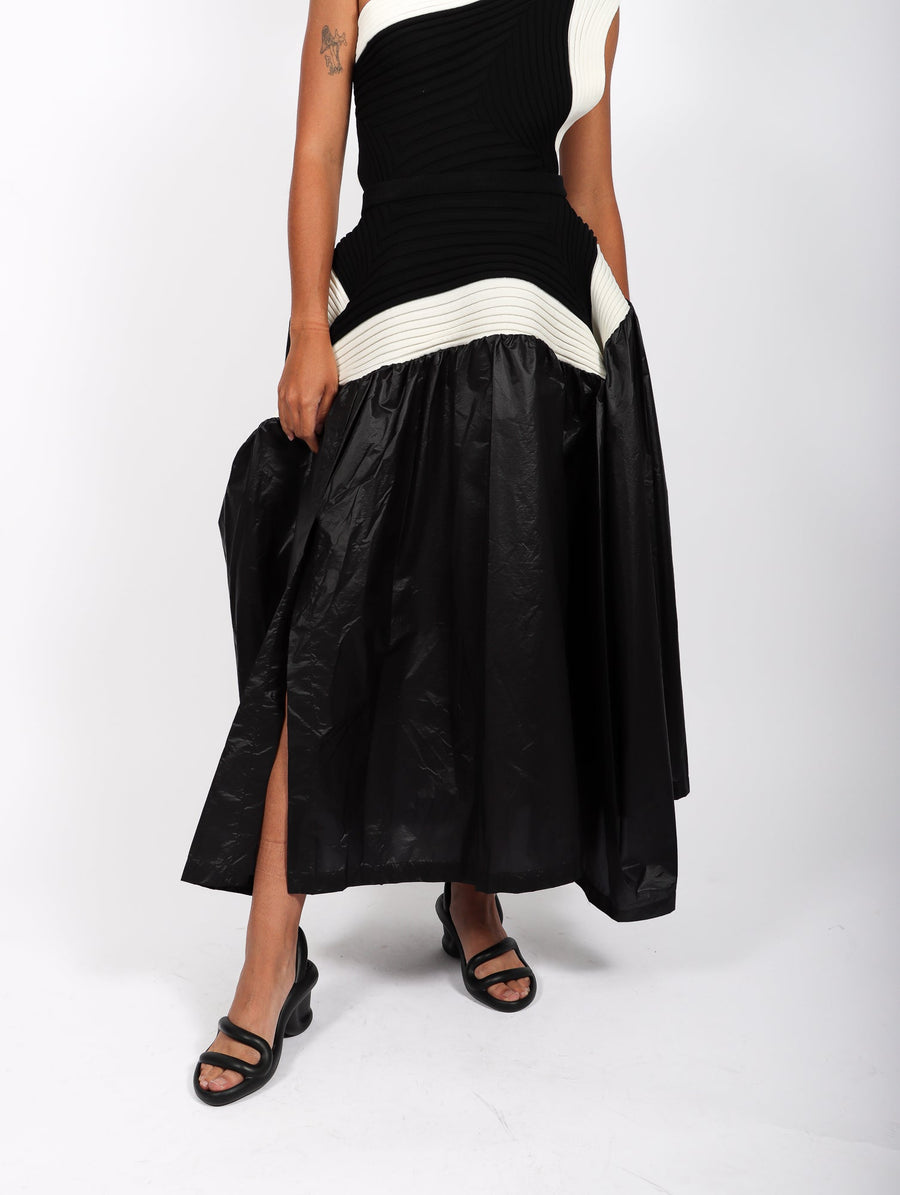 Square Scheme Skirt in Black & White by Issey Miyake-Idlewild