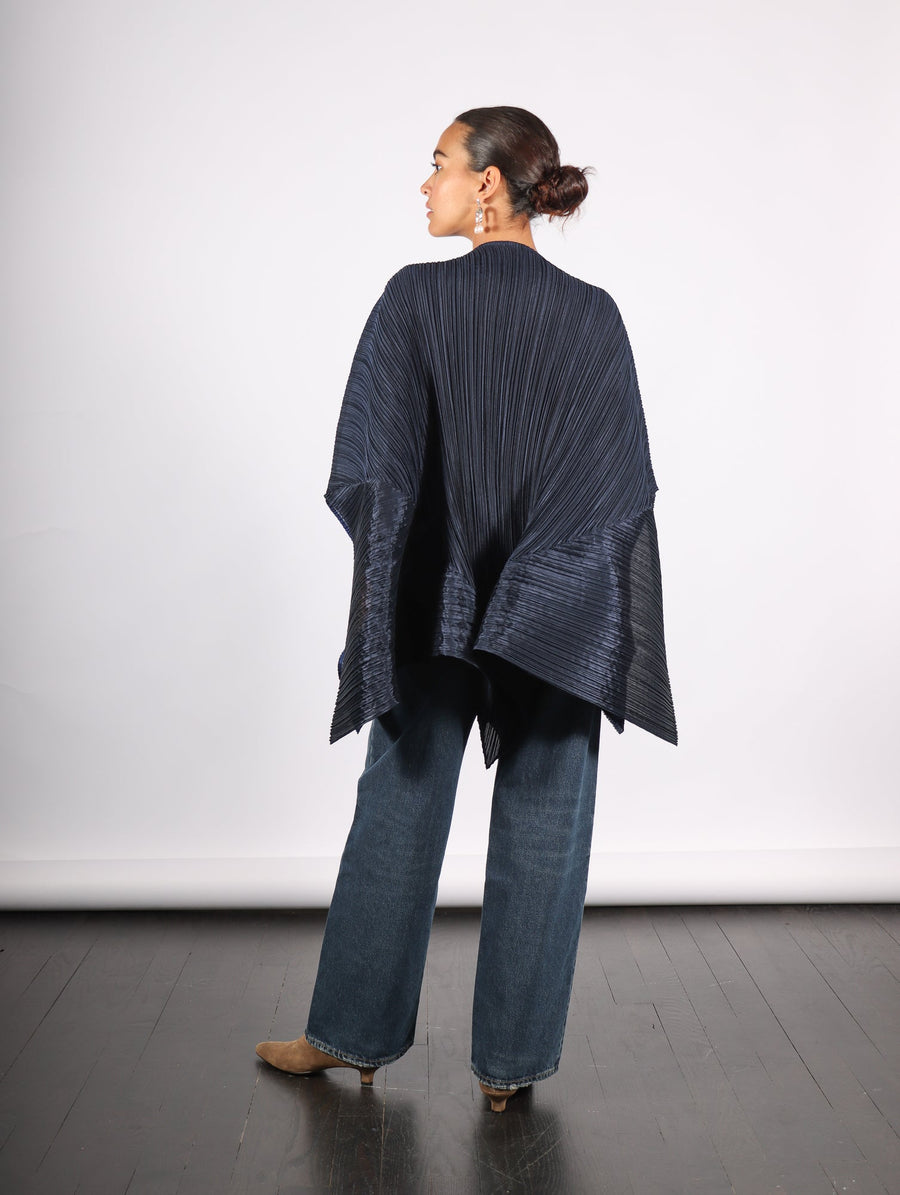 Stella Scarf in Dark Navy by Pleats Please Issey Miyake