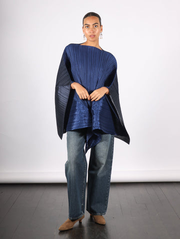 Stella Scarf in Dark Navy by Pleats Please Issey Miyake