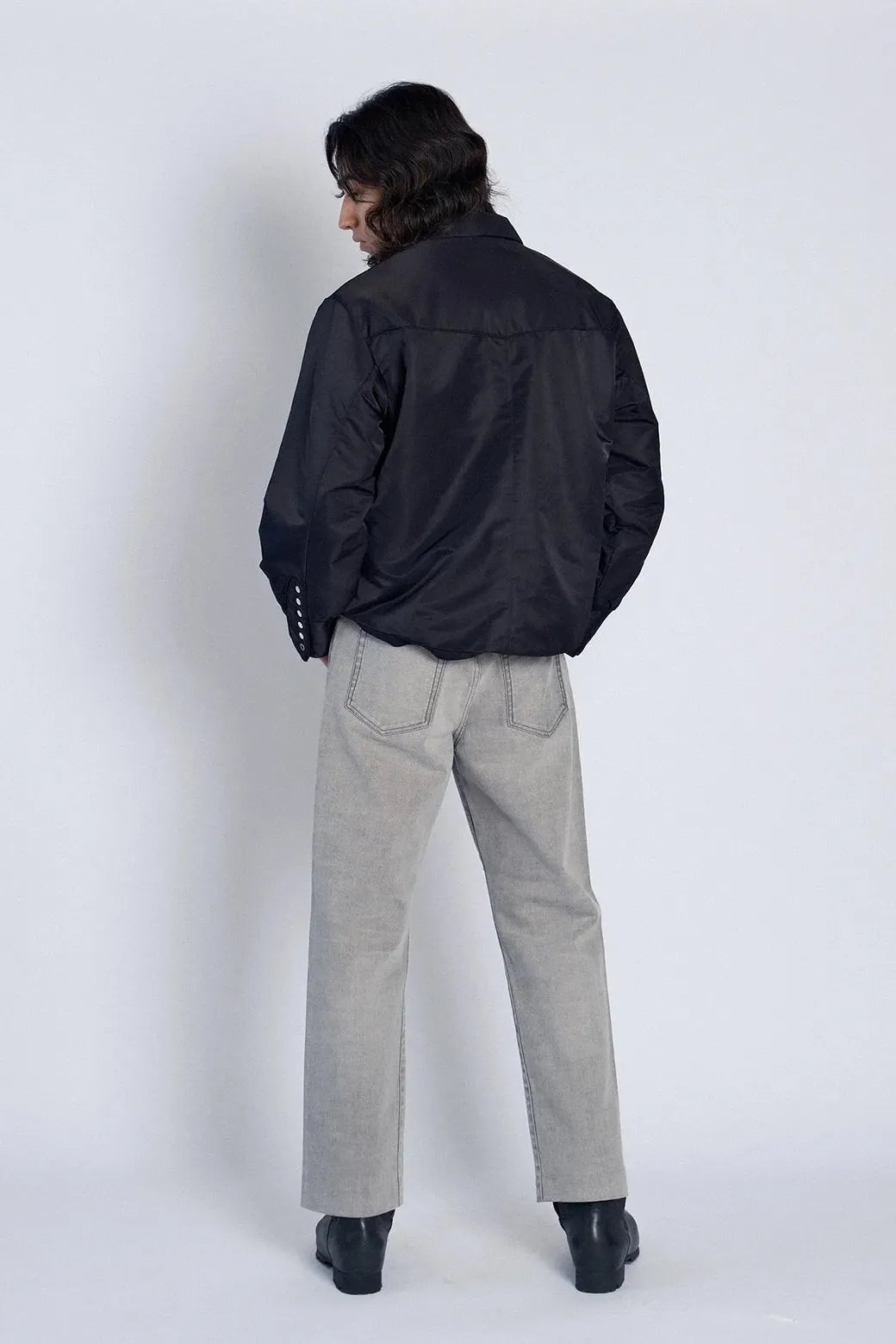 Straight Jean Trouser in Light Grey by Tanaka Denim-Bottoms-TANAKA-Idlewild