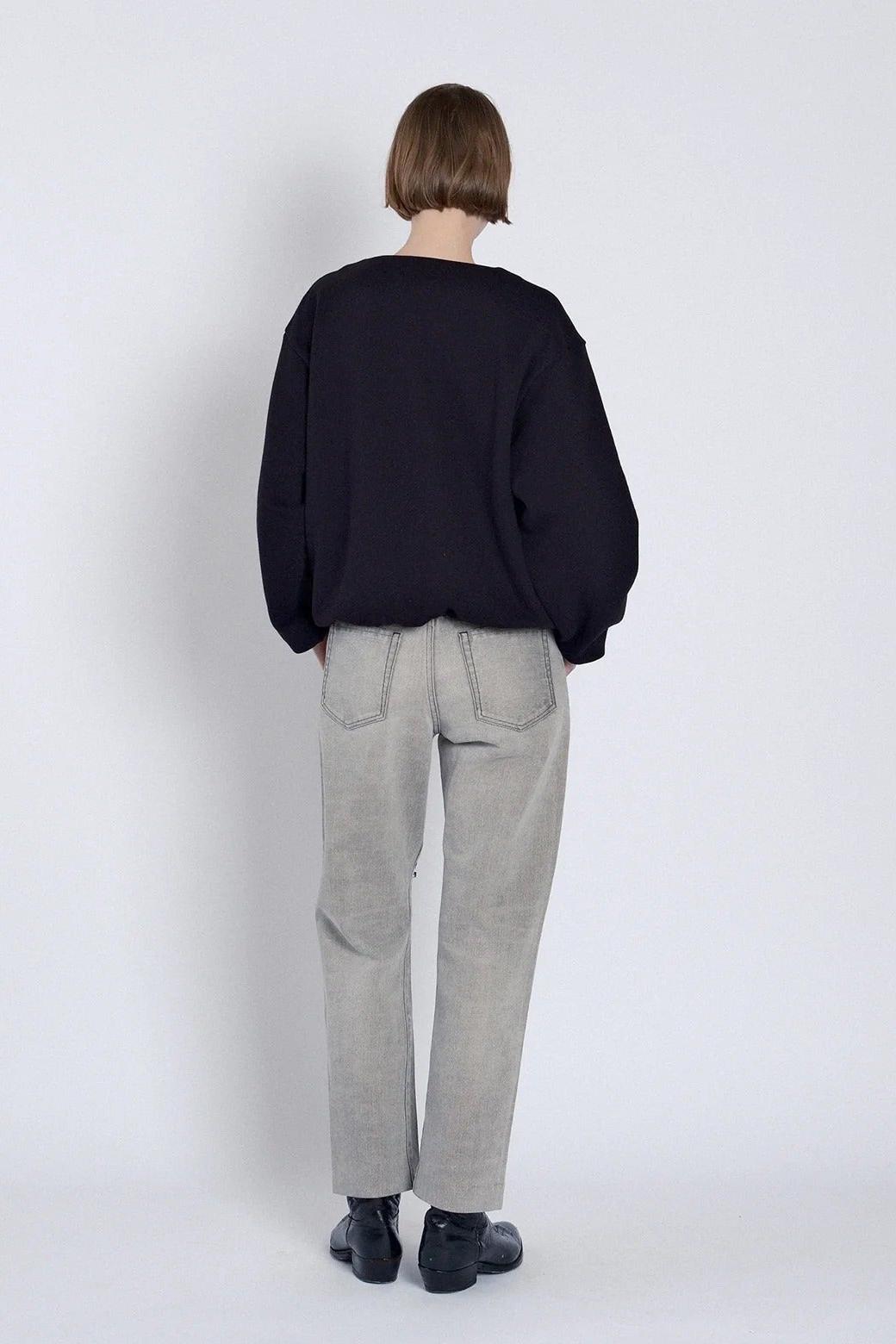 Straight Jean Trouser in Light Grey by Tanaka Denim-Bottoms-TANAKA-Idlewild