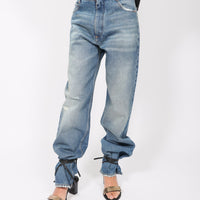 Straight Oversized Jeans in Blue by MM6 Maison Margiela