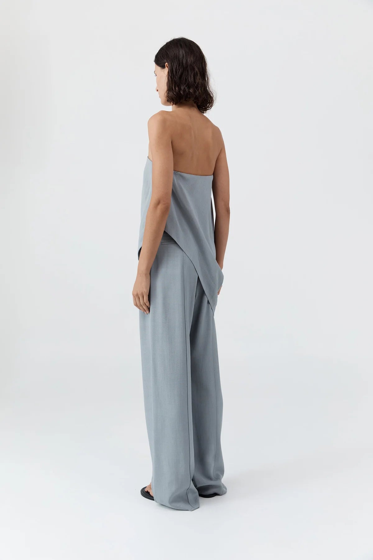 Strapless Asymm Drape Top in Mist by St. Agni-Tops-St. Agni-Idlewild