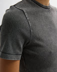 Stretch Denim Baby T in Black by Tibi-Tops-Tibi-Idlewild