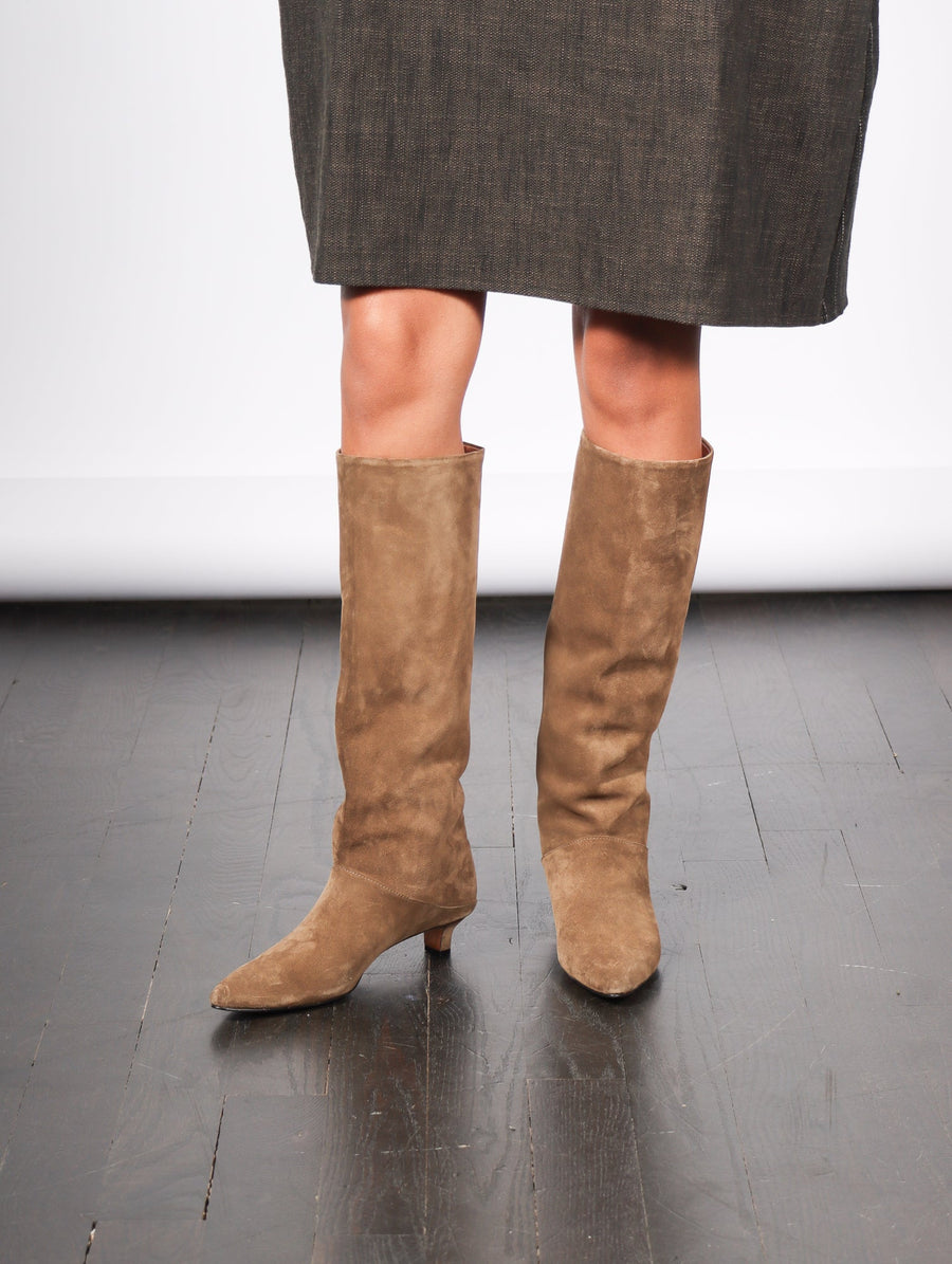 Suede Clemmie Boot in Light Brown by Rachel Comey