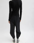 Sweatshirt Program Calder Sweatpant in Black by Tibi-Bottoms-Tibi-Idlewild