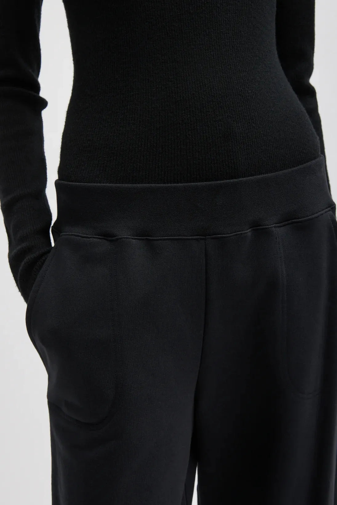 Sweatshirt Program Calder Sweatpant in Black by Tibi-Bottoms-Tibi-Idlewild