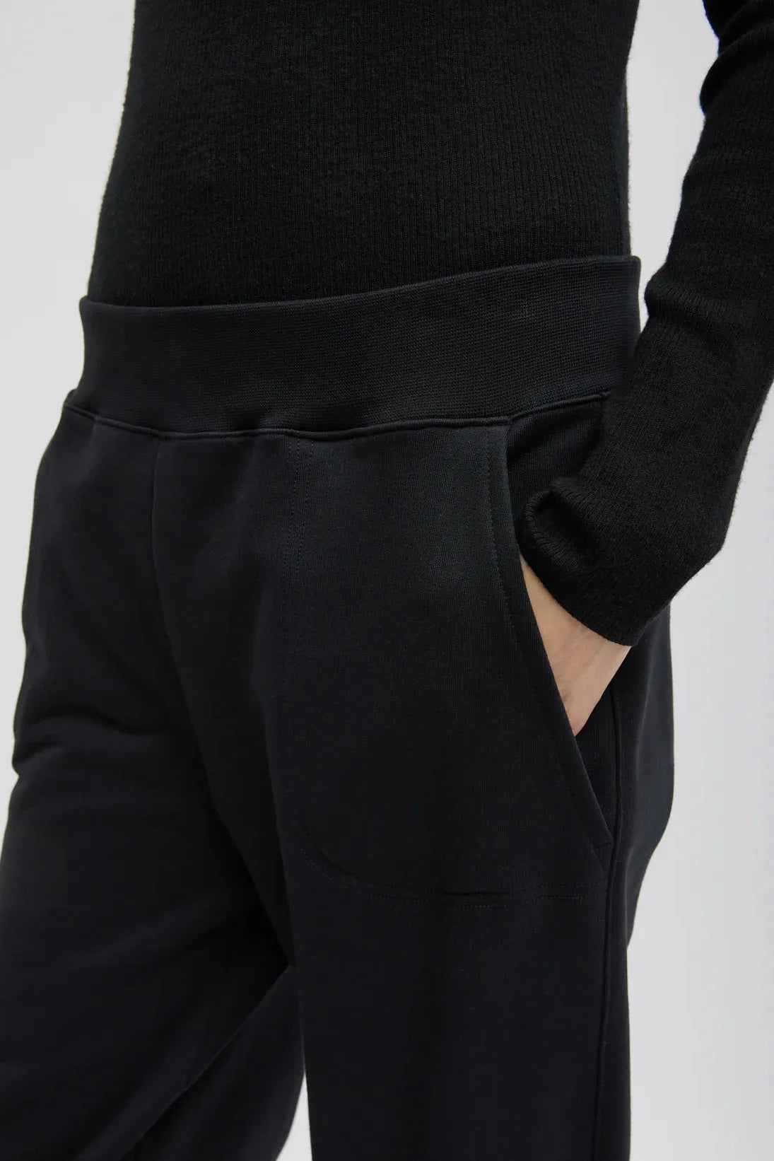 Sweatshirt Program Calder Sweatpant in Black by Tibi-Bottoms-Tibi-Idlewild