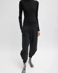 Sweatshirt Program Calder Sweatpant in Black by Tibi-Bottoms-Tibi-Idlewild