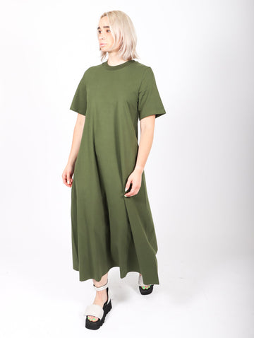 T-Shirt Swing Dress in Deep Green by Kowtow-Idlewild