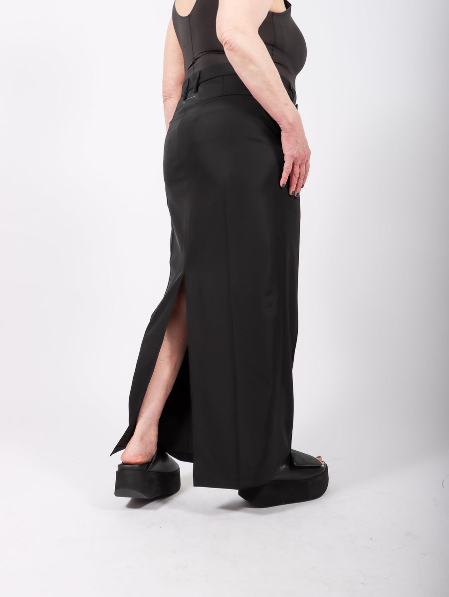 Tailored Midi Skirt in Black by MM6 Maison Margiela-MM6-Idlewild