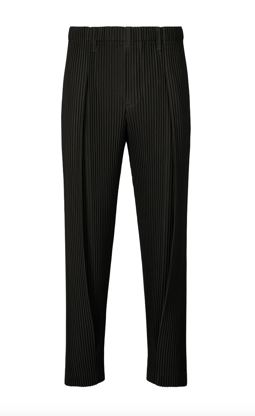 Tailored Pleats Pants 1 in Black by Homme Plissé Issey Miyake-Pants-Homme Plissé Issey Miyake-Idlewild