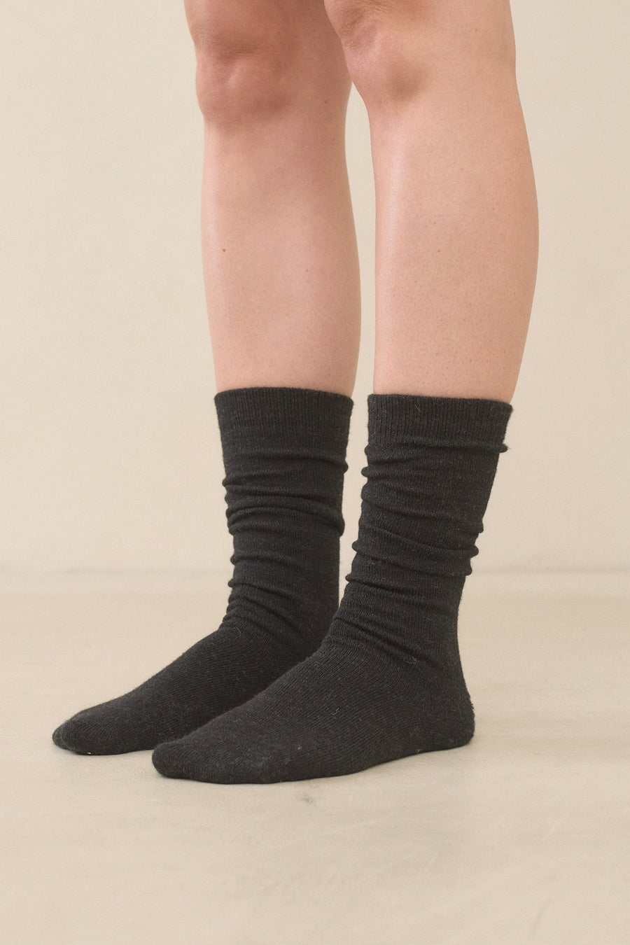 Tall Sock Set in Black Melange by Lauren Manoogian