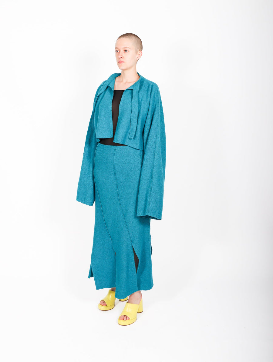 Tea Jacket in Teal Blue by Grind and Glaze-Idlewild