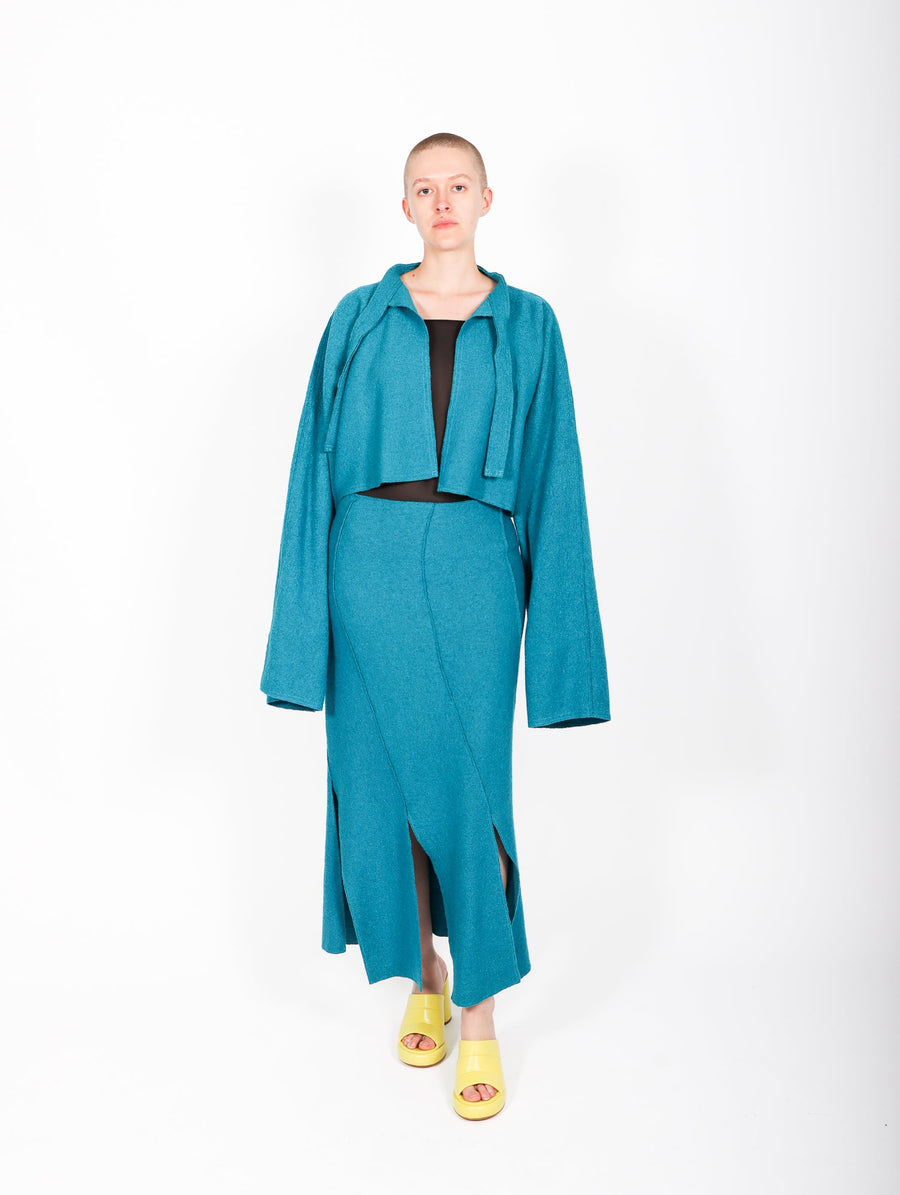 Tea Jacket in Teal Blue by Grind and Glaze-Idlewild