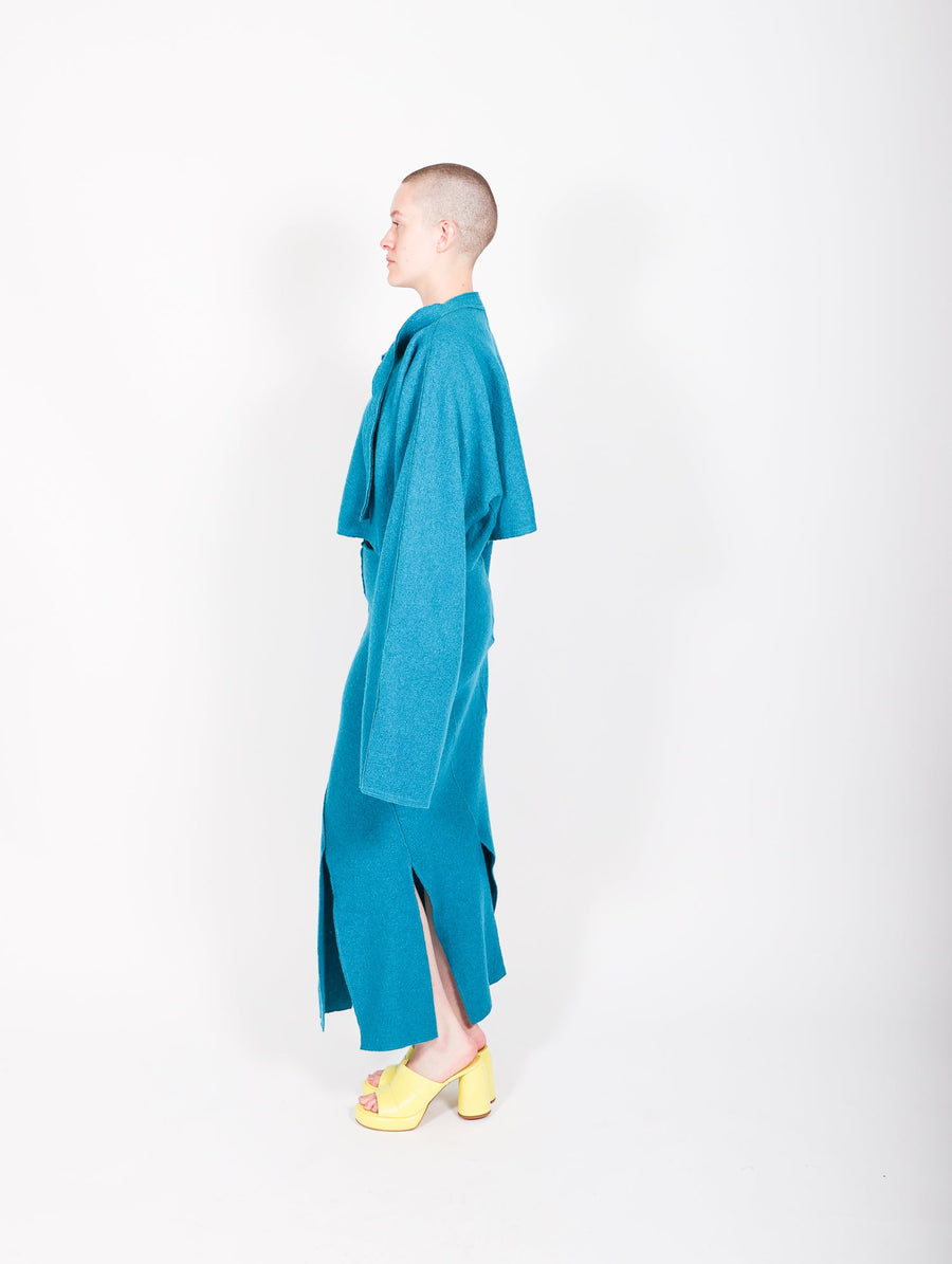 Tea Jacket in Teal Blue by Grind and Glaze-Idlewild