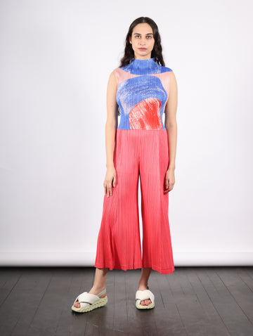 Thicker Bottoms 1 Pants in Coral Pink by Pleats Please Issey Miyake-Pleats Please Issey Miyake-Idlewild