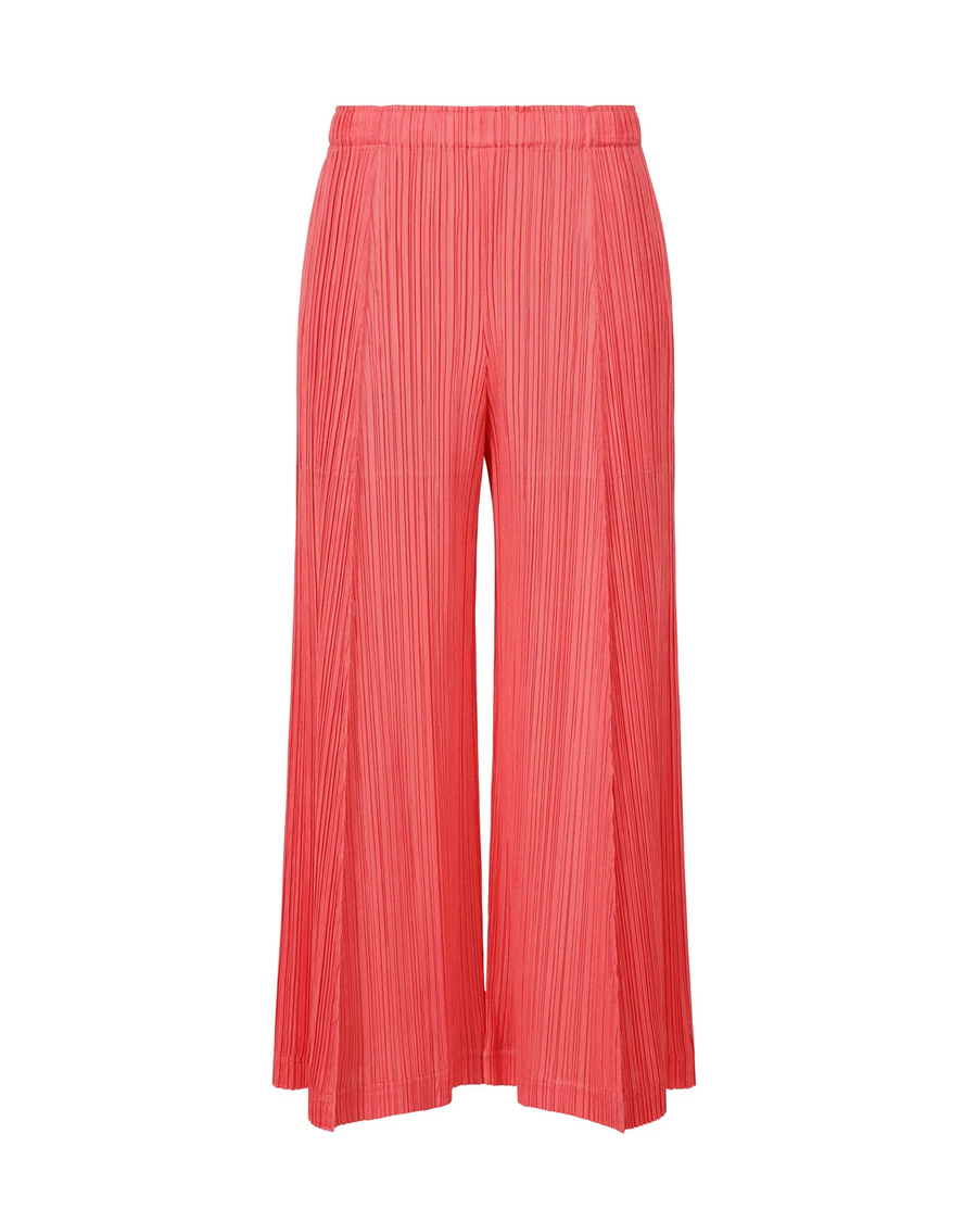 Thicker Bottoms 1 Pants in Coral Pink by Pleats Please Issey Miyake-Pleats Please Issey Miyake-Idlewild