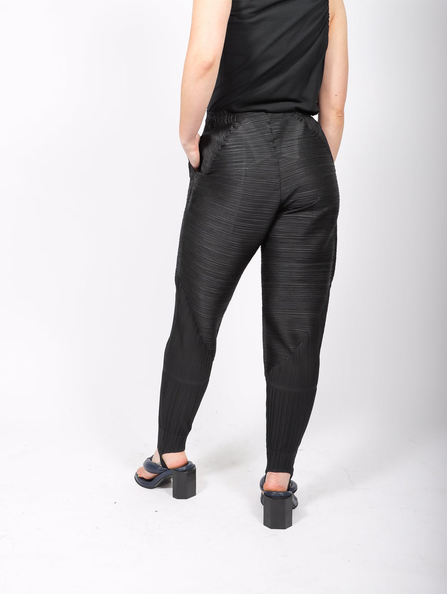 Thicker Bounce Pants in Black by Pleats Please Issey Miyake-Idlewild