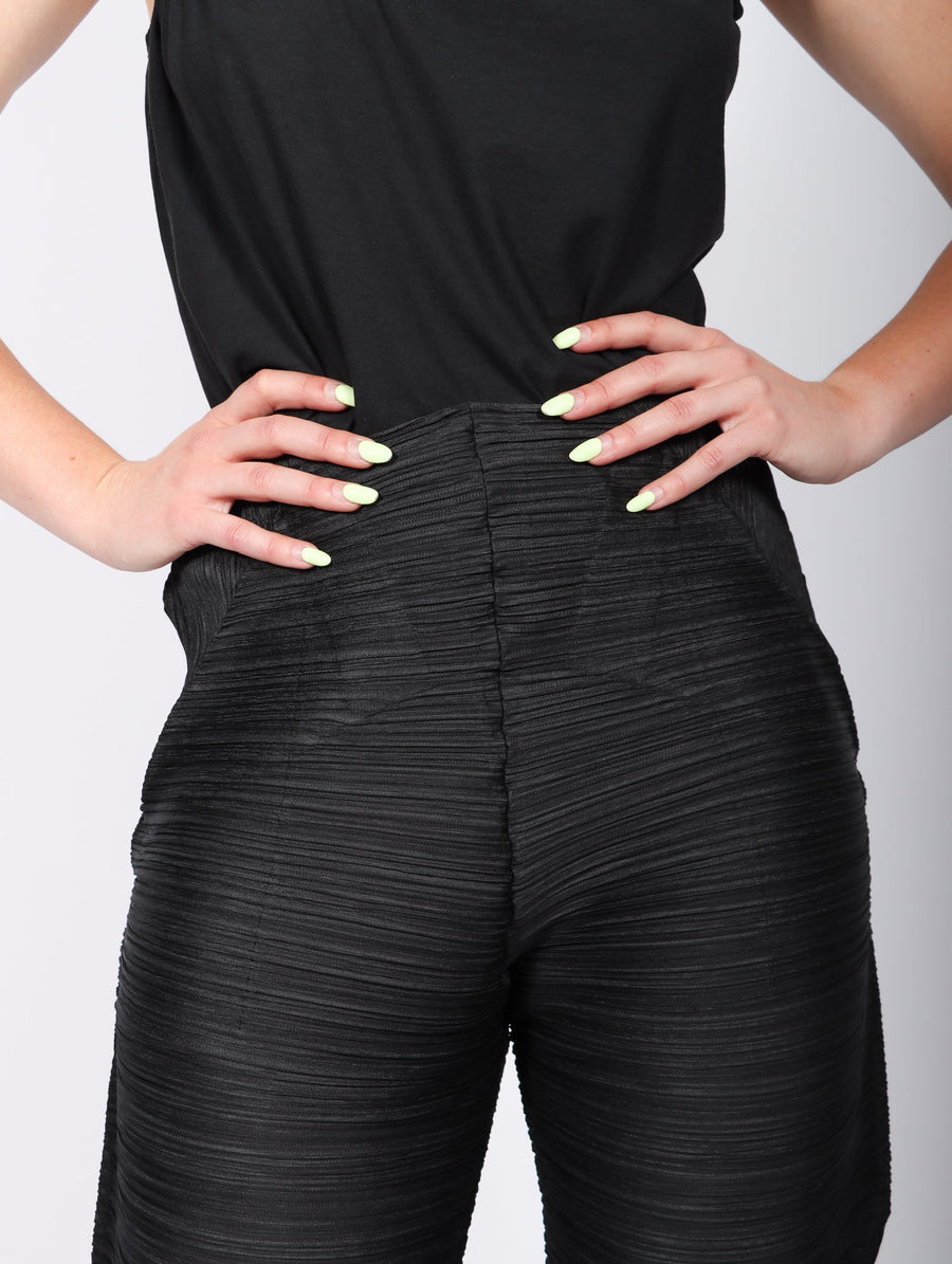 Thicker Bounce Pants in Black by Pleats Please Issey Miyake-Idlewild