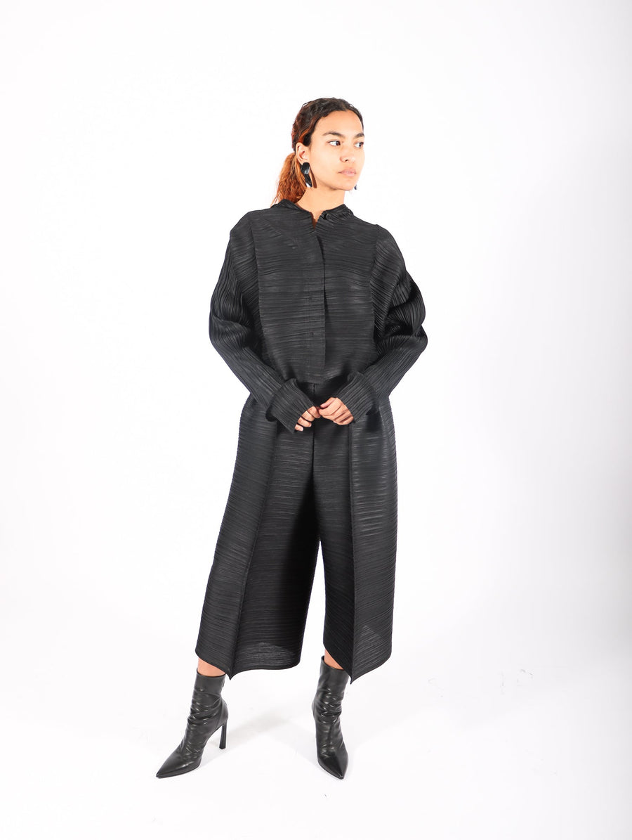 Thicker Bounce Pants in Black by Pleats Please Issey Miyake-Idlewild