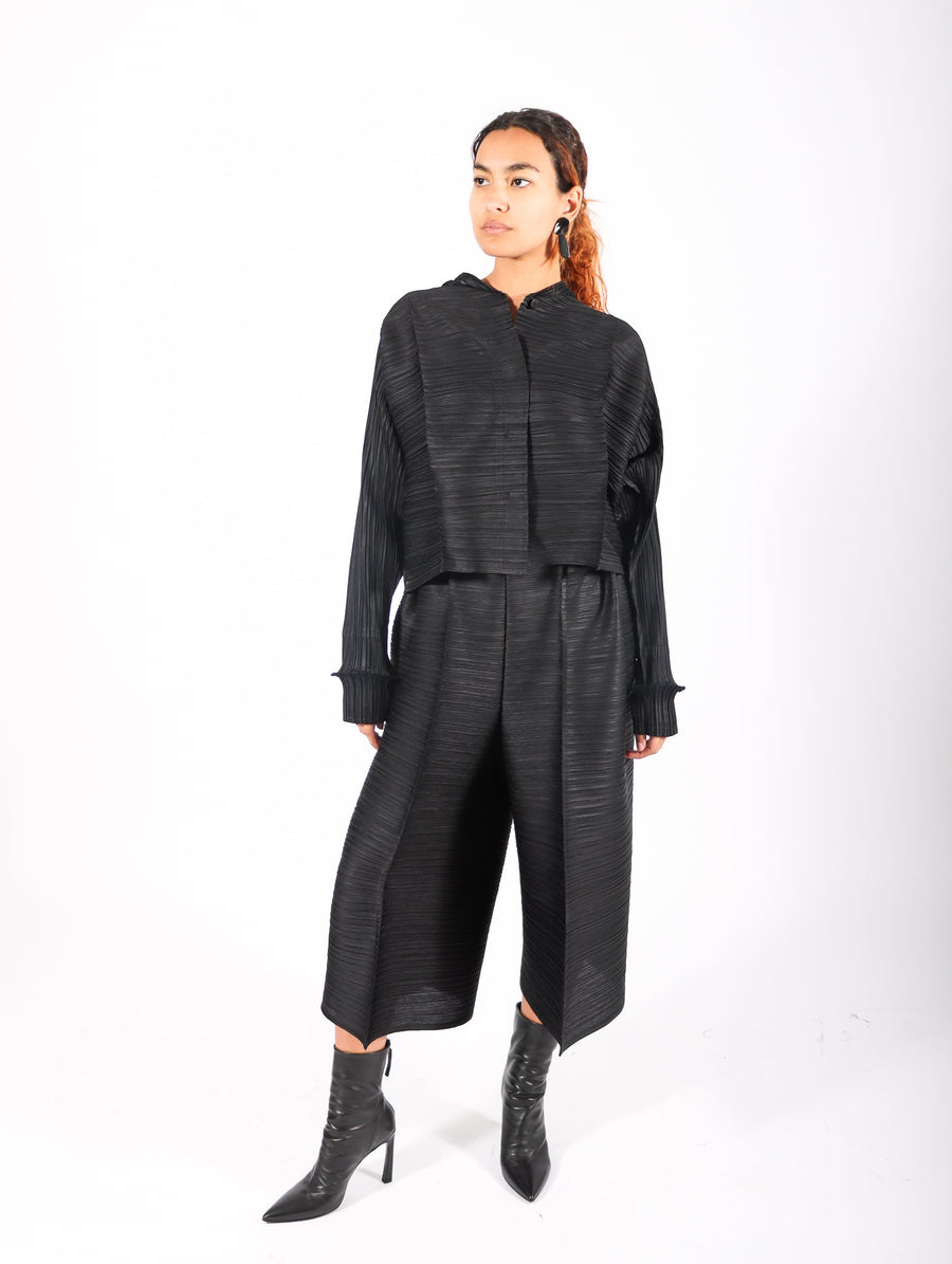 Thicker Bounce Pants in Black by Pleats Please Issey Miyake-Idlewild