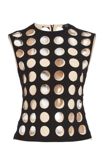 Top with Layered Holes in Black/Nude by A.W.A.K.E. Mode-A.W.A.K.E. Mode-Idlewild