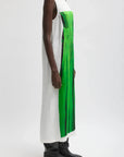 Trompe L'Oeil Dress in Green Multi by Tibi-Tibi-Idlewild