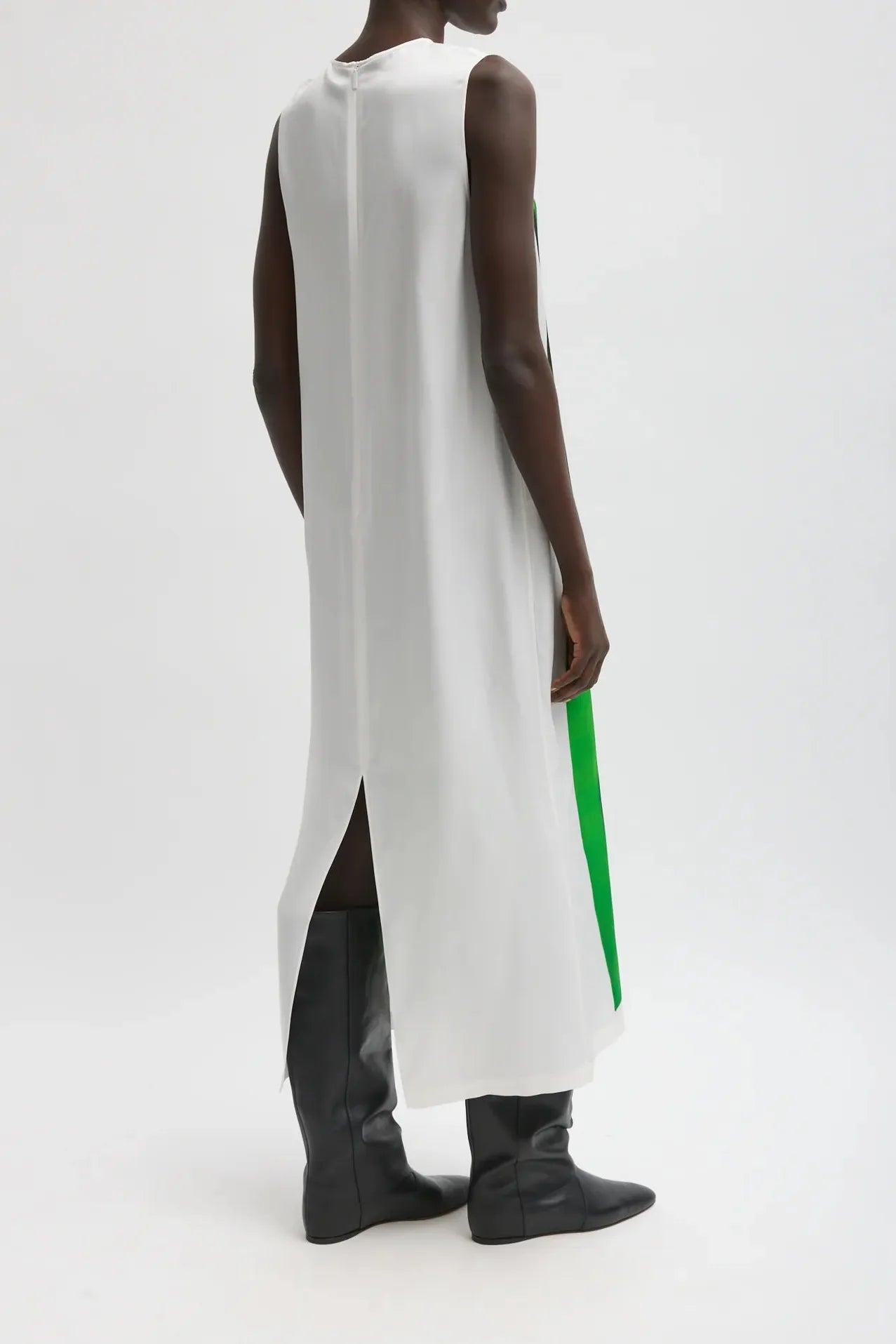 Trompe L'Oeil Dress in Green Multi by Tibi-Tibi-Idlewild