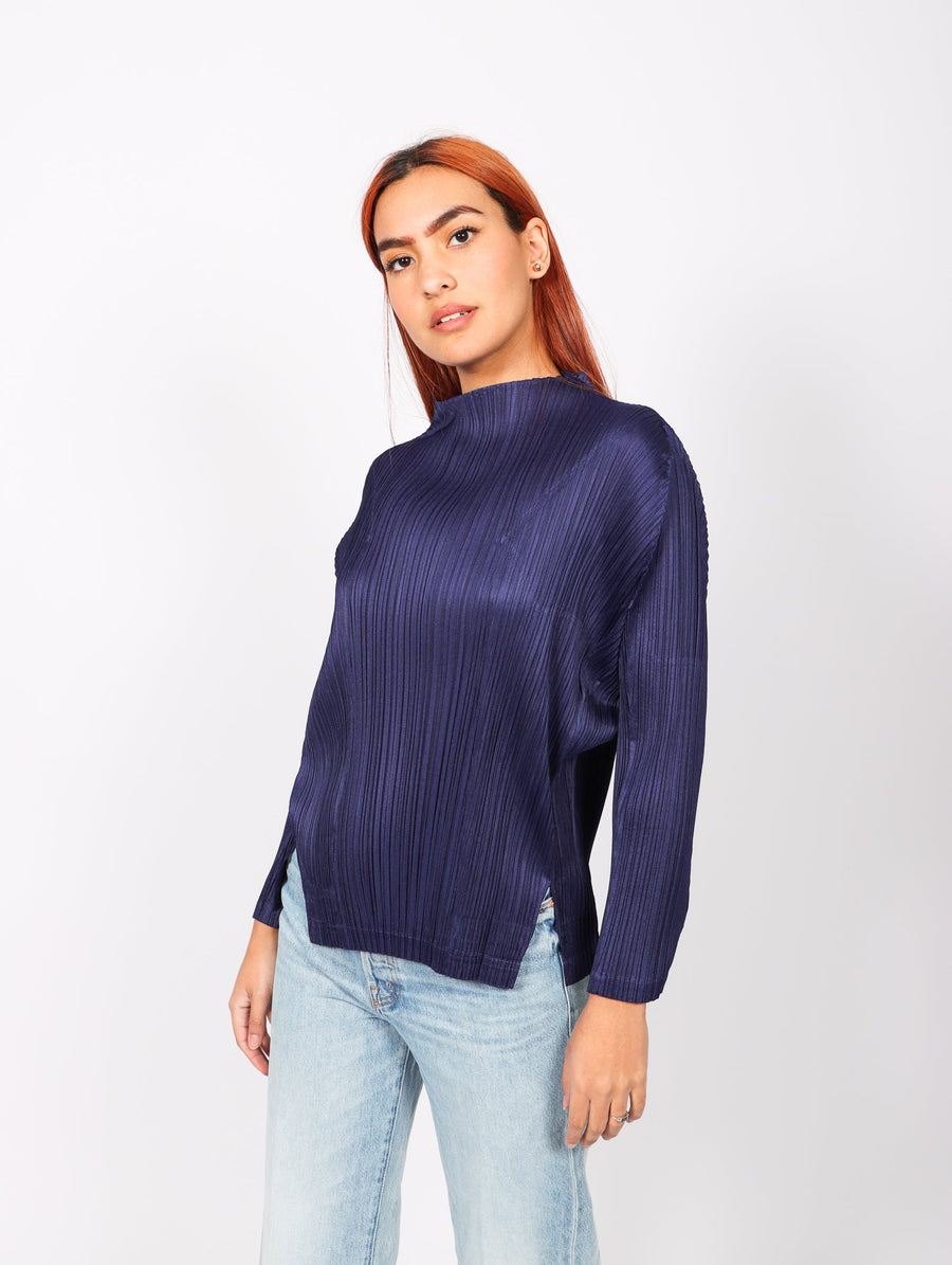 Pleats Please Issey Miyake High-Neck Top