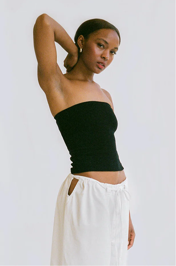 Tube Convertible Top in Black by GIL RODRIGUEZ-Tops-GIL RODRIGUEZ-Idlewild