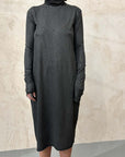 Turtleneck Midi Dress in Black by Sanctamuerte-Dresses-SANCTAMUERTE-Idlewild