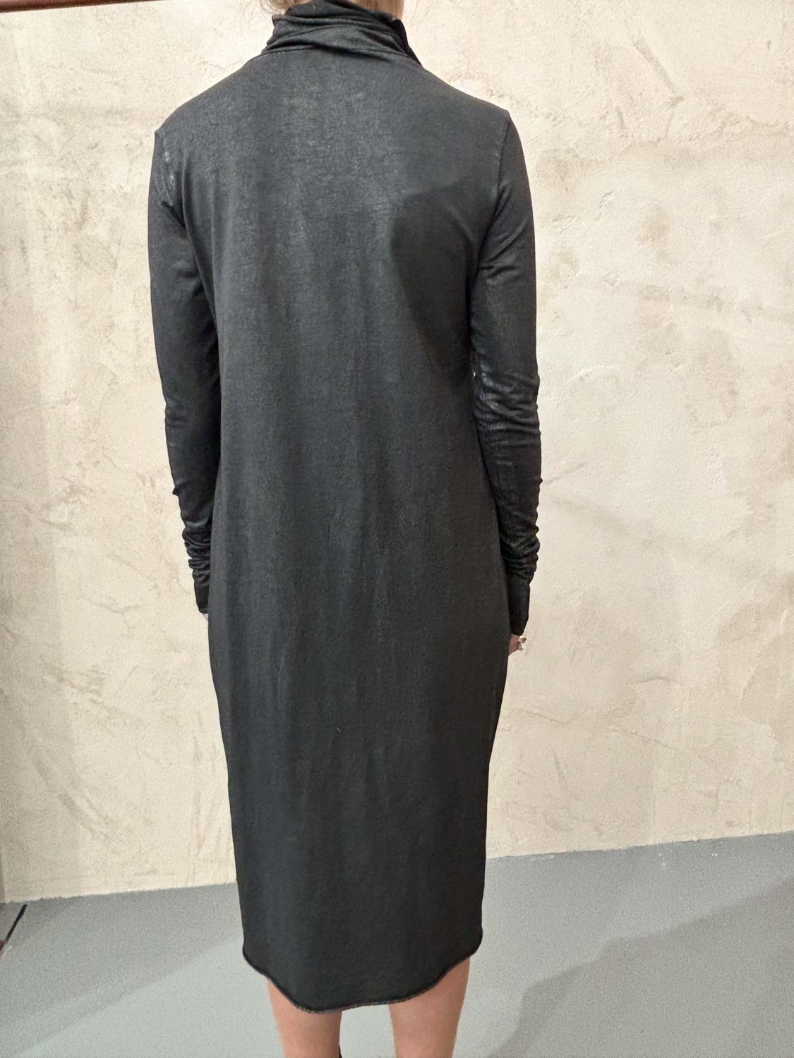 Turtleneck Midi Dress in Black by Sanctamuerte-Dresses-SANCTAMUERTE-Idlewild