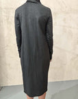 Turtleneck Midi Dress in Black by Sanctamuerte-Dresses-SANCTAMUERTE-Idlewild